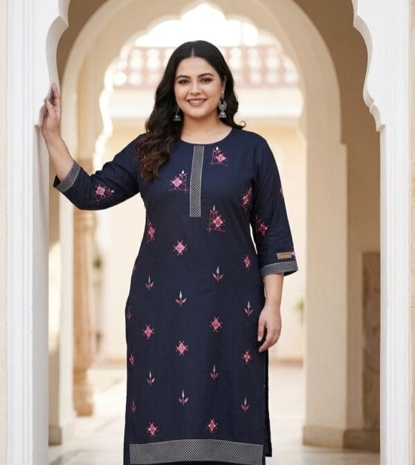 Beautiful Embroidered Plus Size Kurti Sri Lanka
