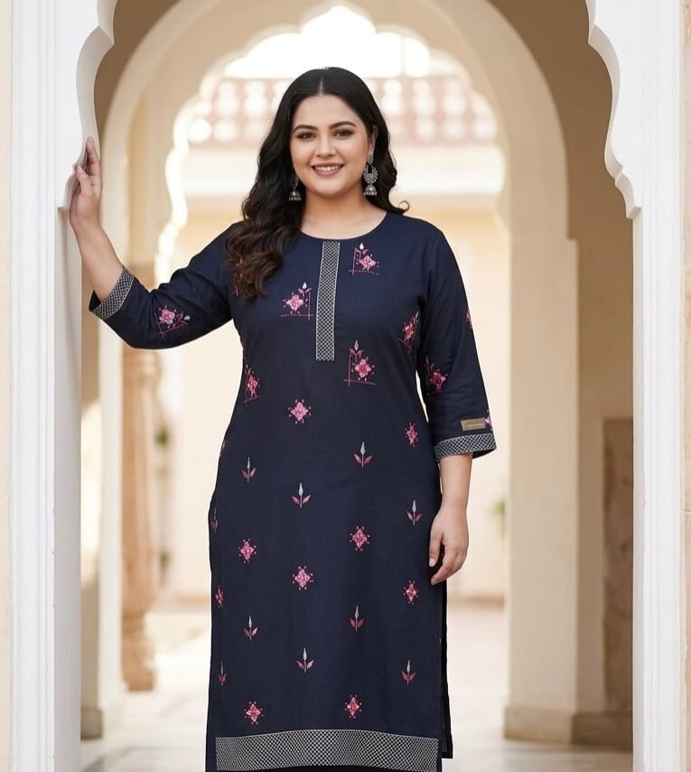 Beautiful Embroidered Plus Size Kurti Sri Lanka