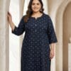 Navy Blue Casual Plus Size Kurti Sri Lanka