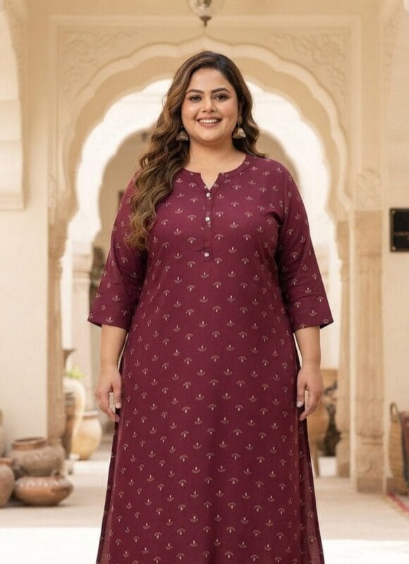 Soft Cotton Casual Plus Size Kurti Sri Lanka