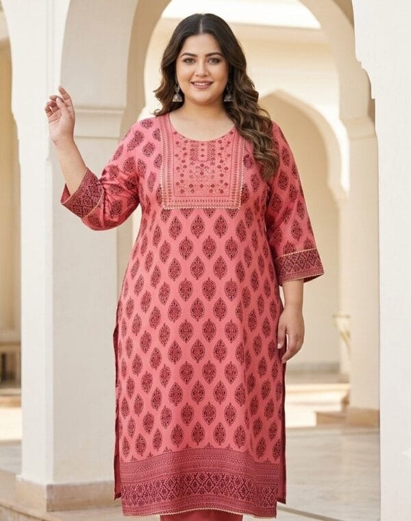Vibrant Printed plus size Kurti Sri Lanka