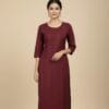 Luxurious Maroon Embroidered Kurti