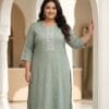 Embroidered Light Green Cotton Kurti Sri Lanka