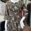 Graceful Kalamkari Black Cotton Frock