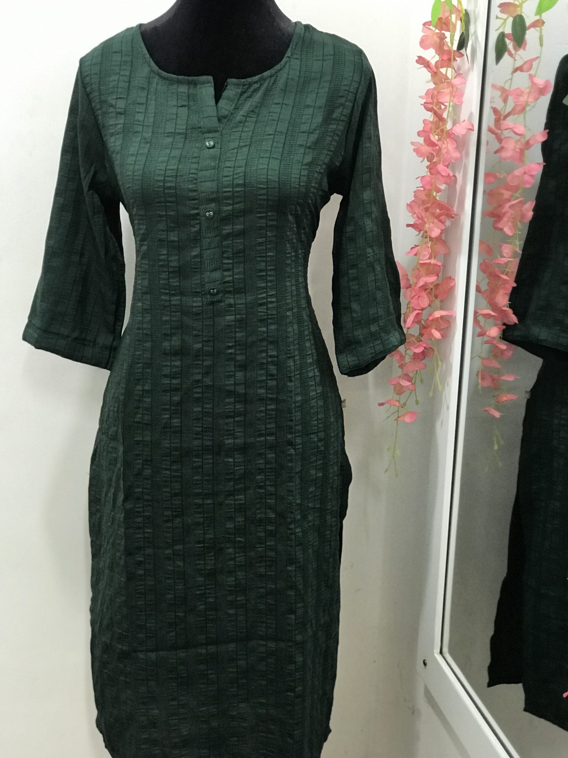 Classic Green Plain Casual Wear