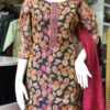 Elegant Pink Tissue Kurti Set