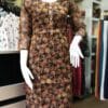 Charming Tissue Brown and Red Kurti Set