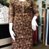 Charming Tissue Brown and Red Kurti Set