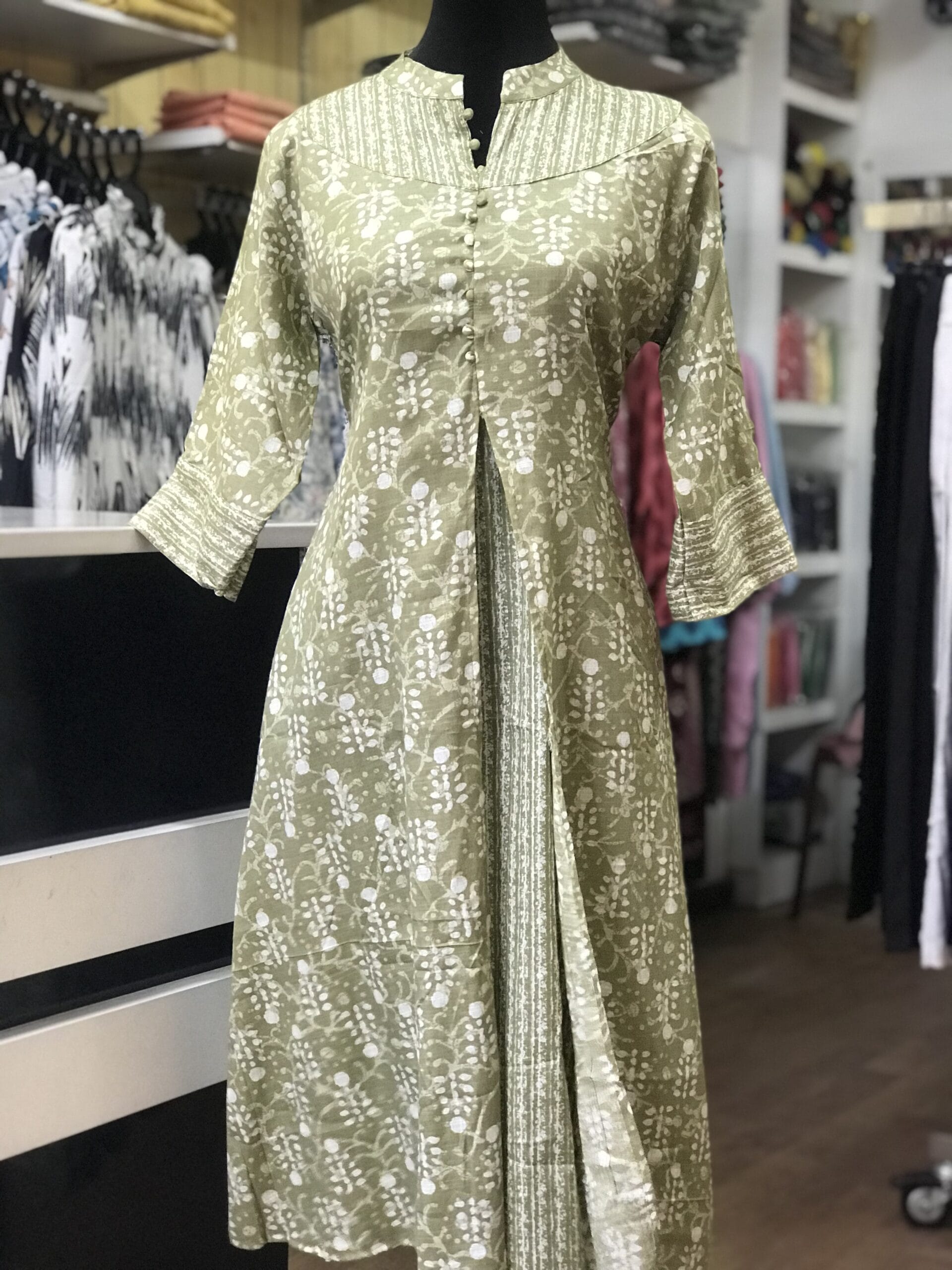 Mint Green Printed Anarkali