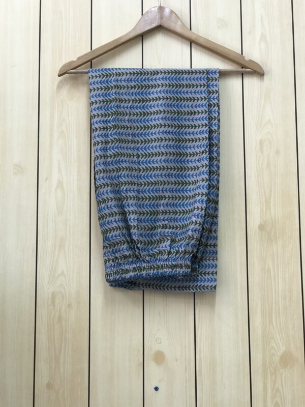 Elegant Grey Cotton Two-Piece Set - Image 2