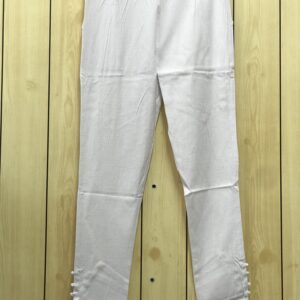 White Stretchable Pencil Cut Pants