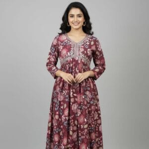 Alia Cut Floral Printed Kurti