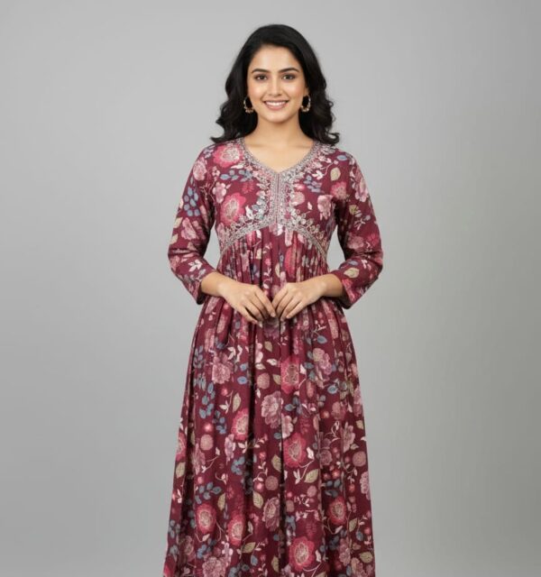 Alia Cut Floral Printed Kurti