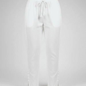 White Stretchable Pencil Cut Pants