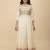 Graceful Cream Anarkali Kurti