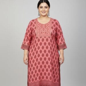 Vibrant Printed plus size Kurti