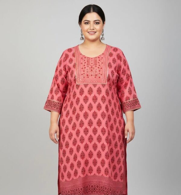 Vibrant Printed plus size Kurti