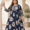 Elegant  Plus size floral Anarkali Sri Lanka