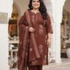 Brown And White Cotton Plus Size Set Sri Lanka