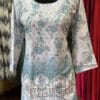 Elegant White Embroidered Short Kurti