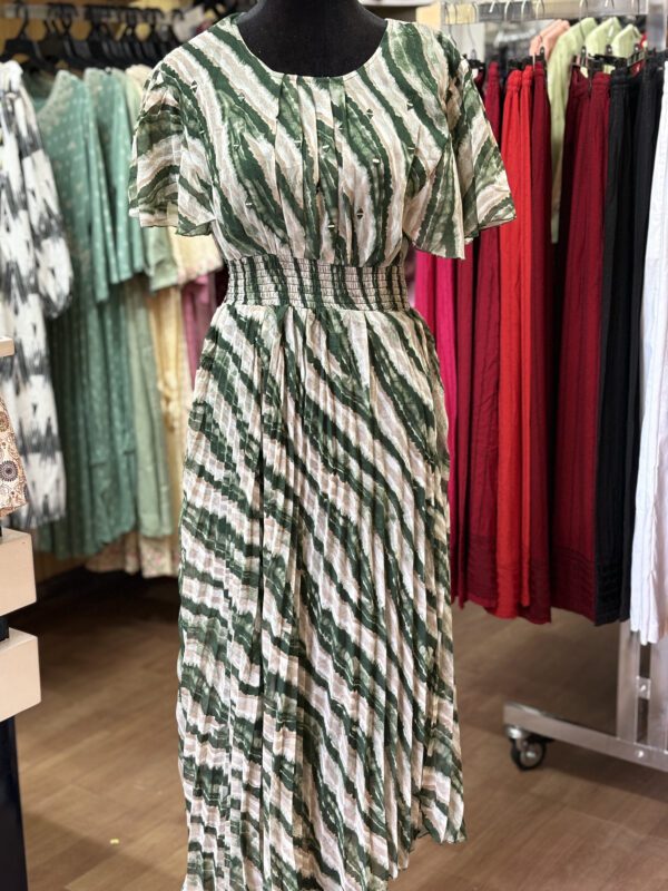 Elegant Green Georgette Western Dress - Image 2