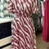Elegant Maroon Georgette Western Dress.