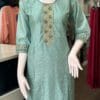 Elegant Sky Blue Embroidered Kurti Set