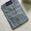 Embroidered High Neck Casual Kurti