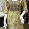 Yellow Printed Embroidered Anarkali Kurti