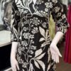 Classic Black and White Cotton Kurti with Pants