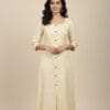 Cream A-Line Frock Kurti