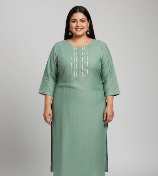 Mirror Work Plus Size Kurti