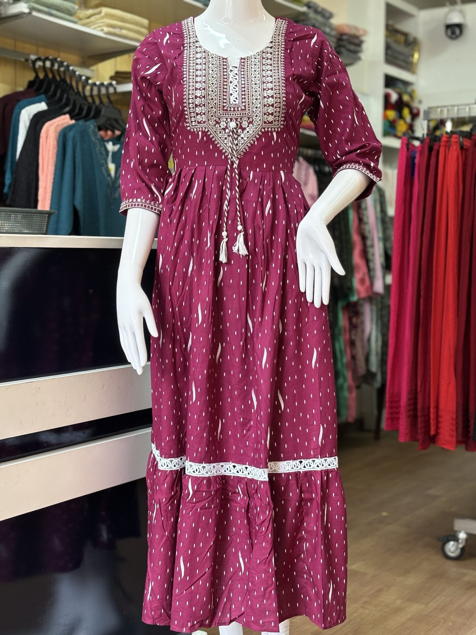 Embroidered Anarkali Frock Kurti