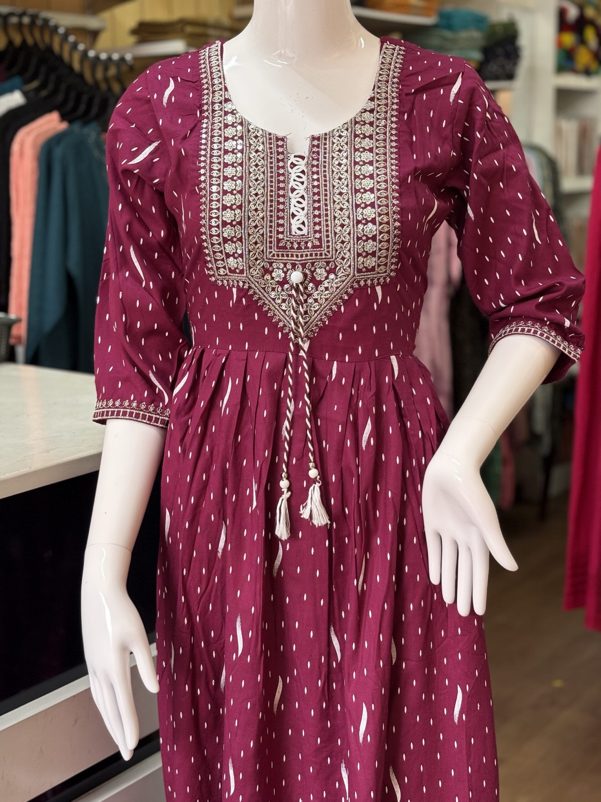 Embroidered Anarkali Frock Kurti