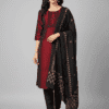 Elegant Maroon And Black Set Kurti