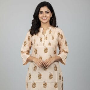 Breezy Light Orange Short Kurti.