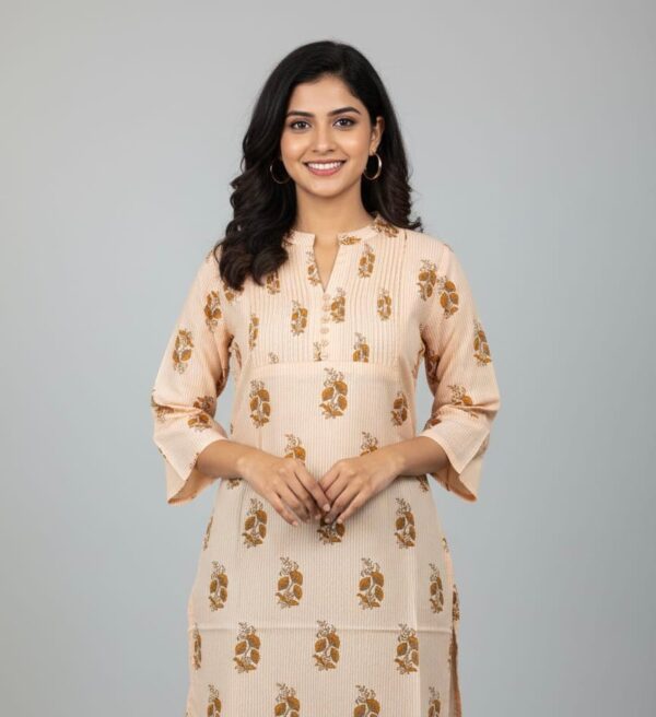 Breezy Light Orange Short Kurti.