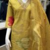 Vibrant Yellow Embroidered V-Neck Kurti