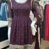 Exquisite Purple Georgette Garara Set