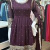 Exquisite Purple Georgette Garara Set