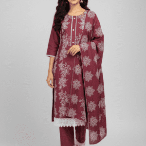Charming Embroidered Onion Pink Kurti Set