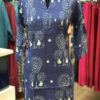 Elegant Blue and White Floral Short Kurti