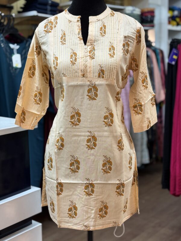 Breezy Light Orange Short Kurti.
