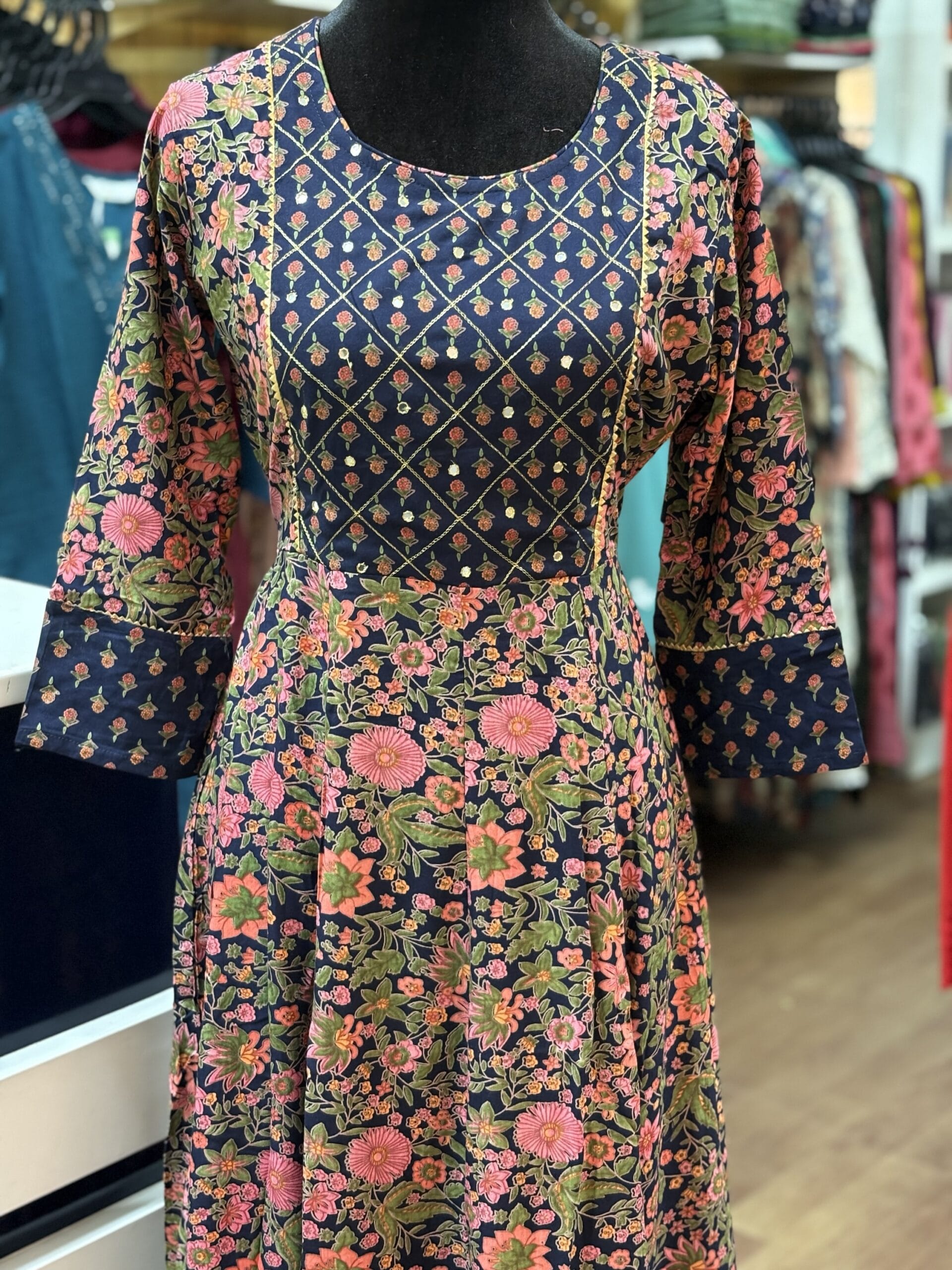 Multi Colored Floral Anarkali