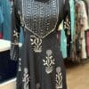 Black And White Floral Anarkali