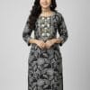 Premium Floral  Black Kurti for Casual Wear