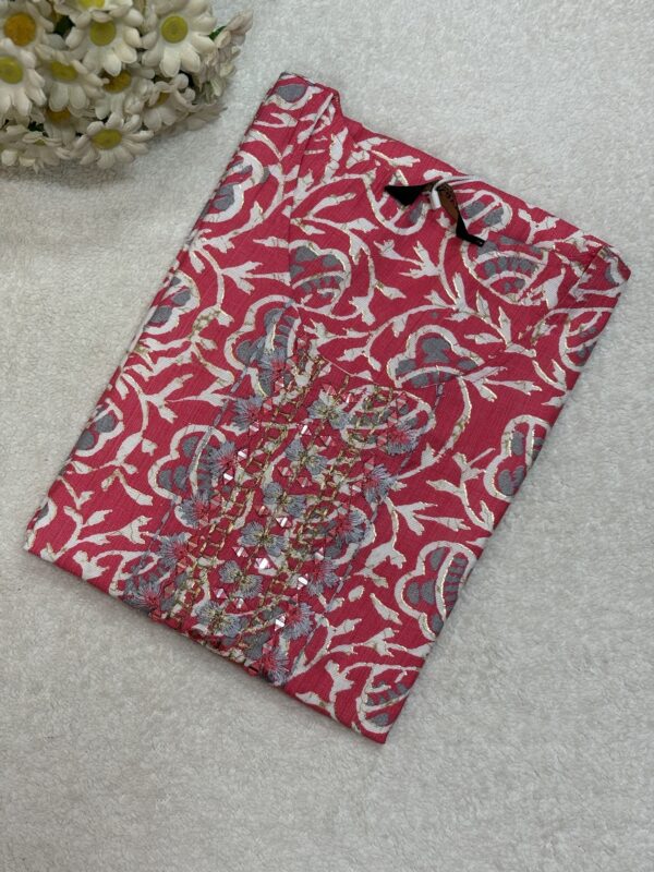 Premium Floral Pink Kurti for Casual Wear
