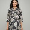 Graceful Big Flower Print Short Kurti