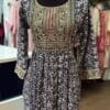 Embroidered Black Nyra Cut Kurti