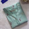 Baby Blue Round Neck Casual Wear